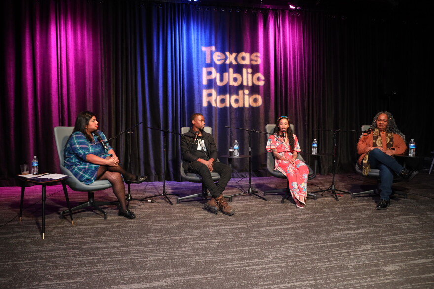 Artist conversation at TPR, April 8, 2023. Photo: Kristin Quintanilla / Texas Public Radio.