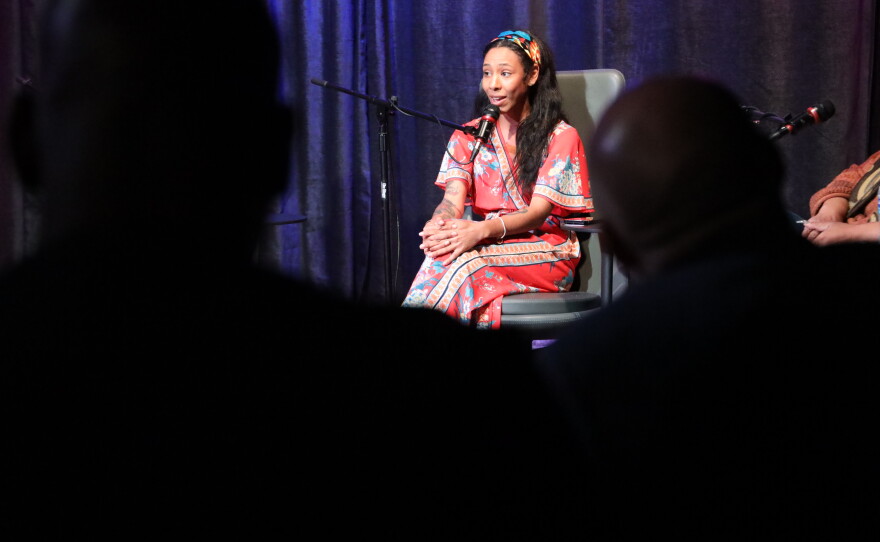 Jocelyn Van Taylor during the artist conversation.